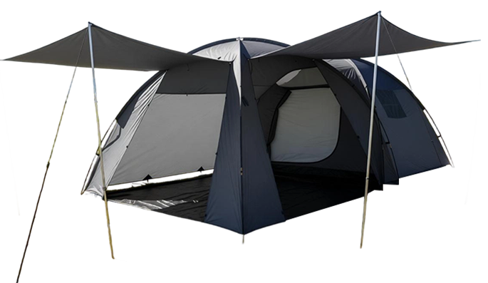 خيمة تخييم عائلية مزدوجة الطبقات مقاومة للماء تتسع من 5 إلى 6 أشخاص