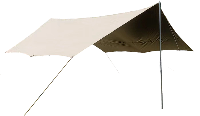 مظلة خارجية من قماش أكسفورد 150D مع قماش مطلي باللون الأسود التيتانيوم