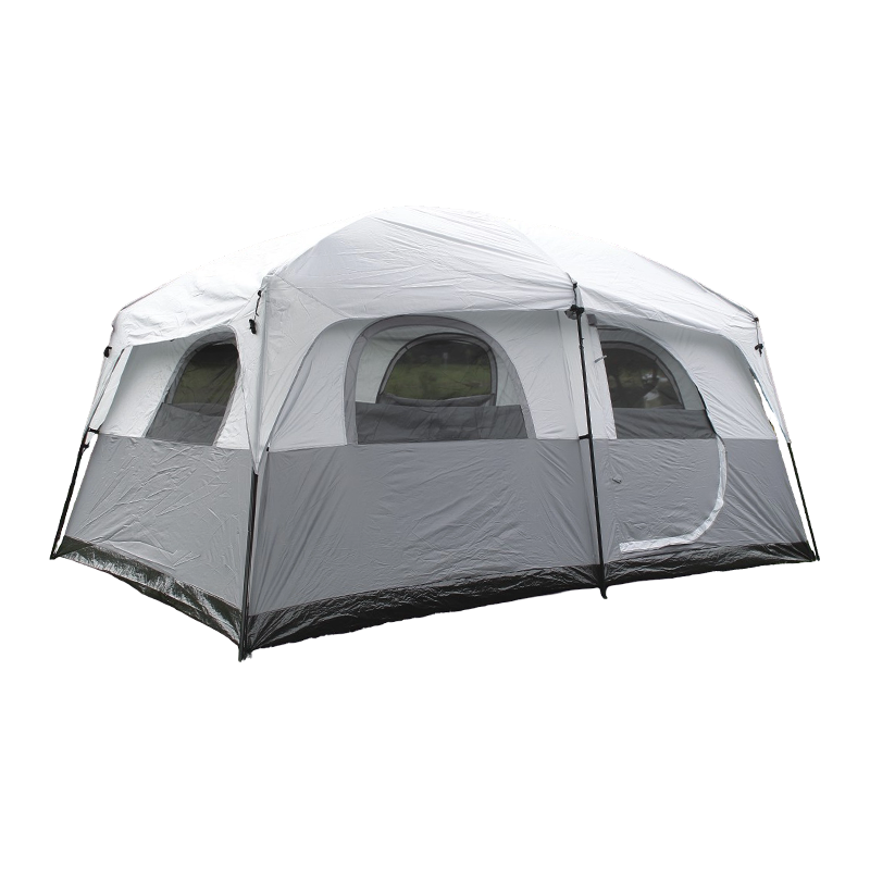 خيمة تخييم واسعة تتسع لـ 10 أشخاص مع دعم عمود فولاذي