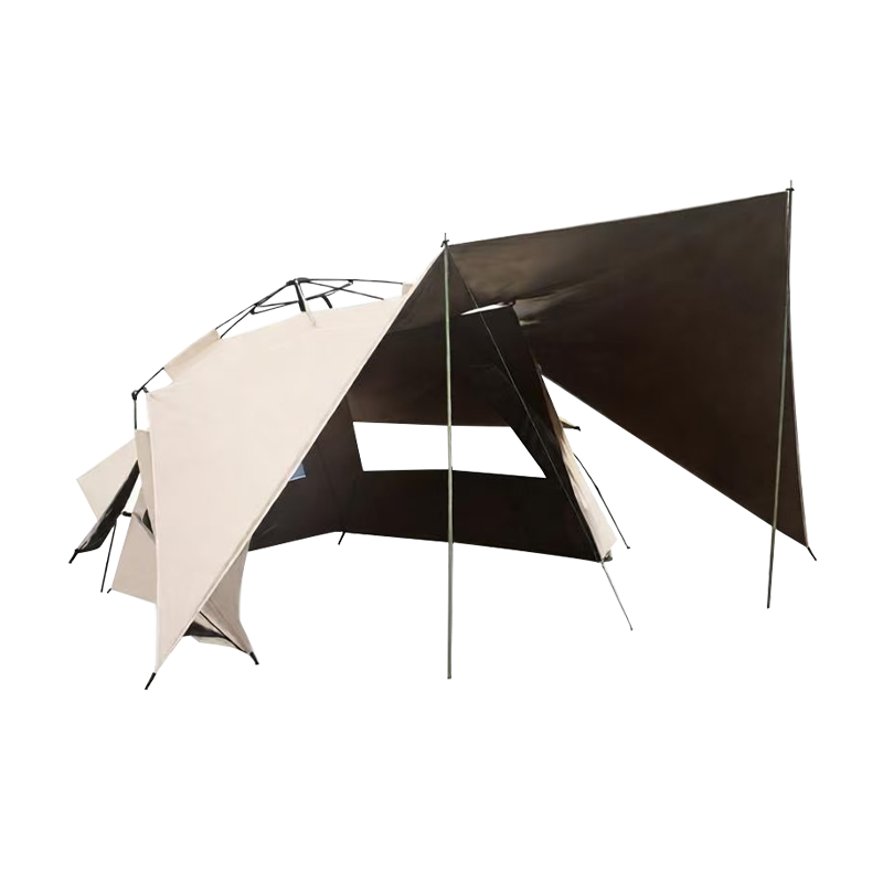 خيمة شاطئية مع مظلة